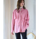 ピンク | レーヨンケープシャツ トップス ブラウス | Growing Rich