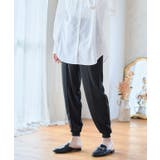 ブラック | センタープレスポンチジョガーパンツ パンツ ジョガーパンツ | Growing Rich