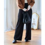 ブラック | 変形プリーツストレートパンツ パンツ プリーツパンツ | Growing Rich