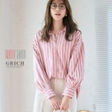 マルチストライプオーバーシャツ トップス シャツ | Growing Rich | 詳細画像1 