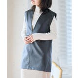 Vネックフェイクレザーベスト トップス ベスト | Growing Rich | 詳細画像10