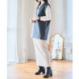 Vネックフェイクレザーベスト トップス ベスト | Growing Rich | 詳細画像11