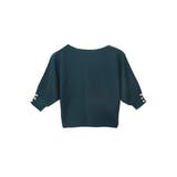 グリーン | 選べる袖丈 袖スタッズニット トップス | Growing Rich