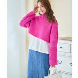 ピンク | 2wayタートルネックショートニット 秋冬 トップス | Growing Rich