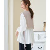 異素材ドッキングチュニック チュニック ベスト | Growing Rich | 詳細画像4