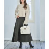 スポンジニットフレアスカート ニットスカート フレアスカート | Growing Rich | 詳細画像17 