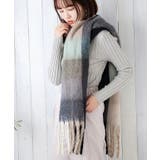 起毛ブロックチェック柄マフラー マフラー レディース | Growing Rich | 詳細画像7 
