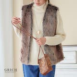 ロングファーミックスベスト ベスト レディース | Growing Rich | 詳細画像1