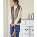 ロングファーミックスベスト ベスト レディース | Growing Rich | 詳細画像4