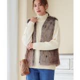 ロングファーミックスベスト ベスト レディース | Growing Rich | 詳細画像6