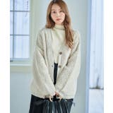 ループ編みニットカーディガン ニット レディース | Growing Rich | 詳細画像4 