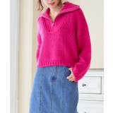 ハーフジップショート起毛ニット ニット レディース | Growing Rich | 詳細画像6 