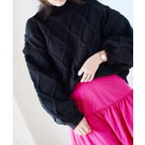 ダイヤ総柄ケーブル模様ニット ニット レディース | Growing Rich | 詳細画像9 