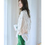 ダイヤ総柄ケーブル模様ニット ニット レディース | Growing Rich | 詳細画像3 