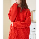 編み地切替ケーブルニット ニット レディース | Growing Rich | 詳細画像2 