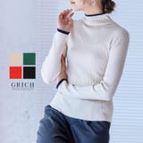 配色ハイネックリブニット ニット レディース | Growing Rich | 詳細画像1 