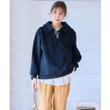 裏起毛ビッグカラースウェット トレーナー レディース | Growing Rich | 詳細画像2