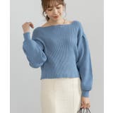 ボートネックボリューム袖ニット ニット レディース | Growing Rich | 詳細画像9 