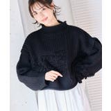 編み地切替ハイネックニット ニット レディース | Growing Rich | 詳細画像4