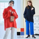 シャギーハイネックチュニック ニット レディース | Growing Rich | 詳細画像1