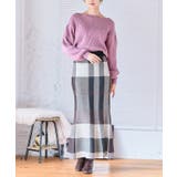 チェック柄マーメイドニットスカート M L | Growing Rich | 詳細画像10