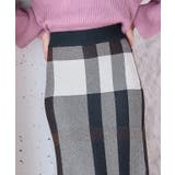 チェック柄マーメイドニットスカート M L | Growing Rich | 詳細画像12