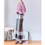チェック柄マーメイドニットスカート M L | Growing Rich | 詳細画像15