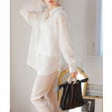 バンドカラーレースシャツ レース ブラウス | Growing Rich | 詳細画像10