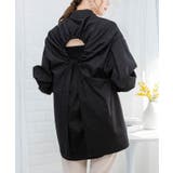 ブラック | バックオープンシャツ シャツ レディース | Growing Rich