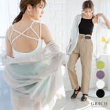 カップ付きバッククロスキャミ ブラトップ カップ付 | Growing Rich | 詳細画像1