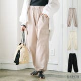 リネンライクドロストワークパンツ ワークパンツ レディース | Growing Rich | 詳細画像1 
