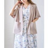 グレージュ | リネンライクシャツジャケット シャツジャケット レディース | Growing Rich