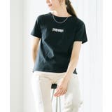 ブラック | バーコードプリントTシャツ トップス レディース | Growing Rich