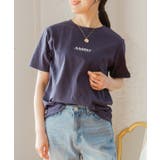 ネイビー | 天竺スモールプリントTシャツ tシャツ レディース | Growing Rich