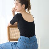 バックオープン トップス リブ | Growing Rich | 詳細画像1 