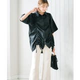 フロントシャーリング5分袖シャツ トップス レディース | Growing Rich | 詳細画像10