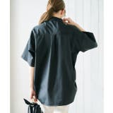フロントシャーリング5分袖シャツ トップス レディース | Growing Rich | 詳細画像12