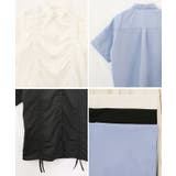 フロントシャーリング5分袖シャツ トップス レディース | Growing Rich | 詳細画像15