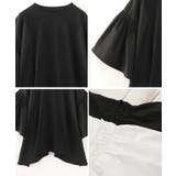 袖スリット異素材フレアトップス フレアスリーブ 半袖 | Growing Rich | 詳細画像16 