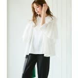 袖スリット異素材フレアトップス フレアスリーブ 半袖 | Growing Rich | 詳細画像4 