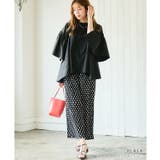 袖スリット異素材フレアトップス フレアスリーブ 半袖 | Growing Rich | 詳細画像8 