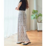 総柄プリーツワイドパンツ プリーツ パンツ | Growing Rich | 詳細画像11