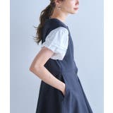 ボリューム袖タックTシャツ 二の腕カバー トップス | Growing Rich | 詳細画像10