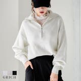 ハーフジップニットプルオーバー ニット レディース | Growing Rich | 詳細画像1