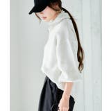 ハーフジップニットプルオーバー ニット レディース | Growing Rich | 詳細画像5