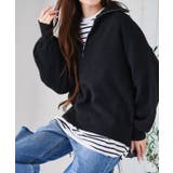 ハーフジップニットプルオーバー ニット レディース | Growing Rich | 詳細画像9