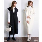 パール付きキーネックワンピース ワンピース 秋冬 | Growing Rich | 詳細画像4