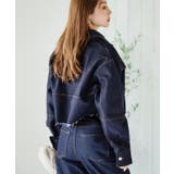 カットオフデニムショートジャケット デニムジャケット レディース | Growing Rich | 詳細画像9