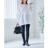 前後2wayフリルブラウス ブラウス 長袖 | Growing Rich | 詳細画像2 