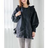 前後2wayフリルブラウス ブラウス 長袖 | Growing Rich | 詳細画像9